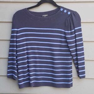 Talbots Blue Stripe Sweater Size Medium